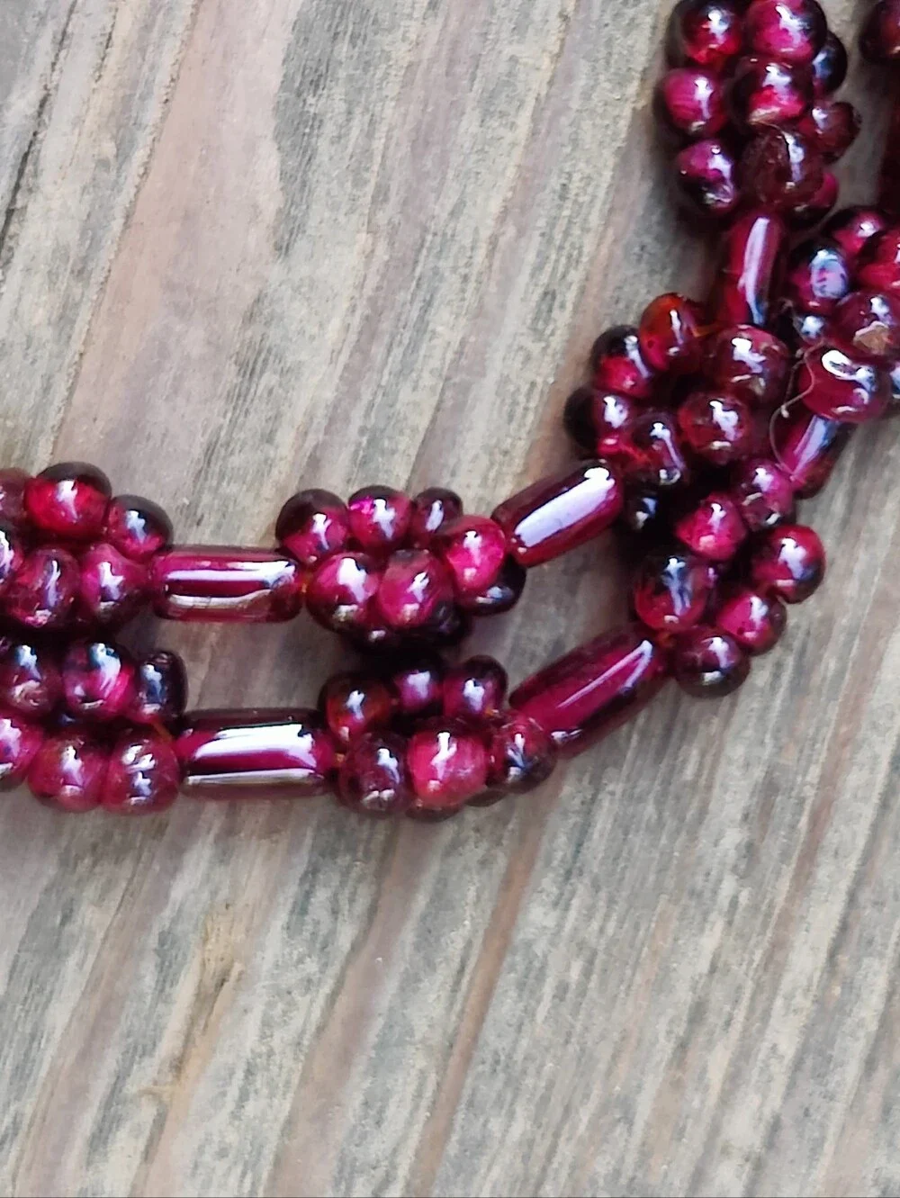 Vintage Bohemian Garnet Necklace